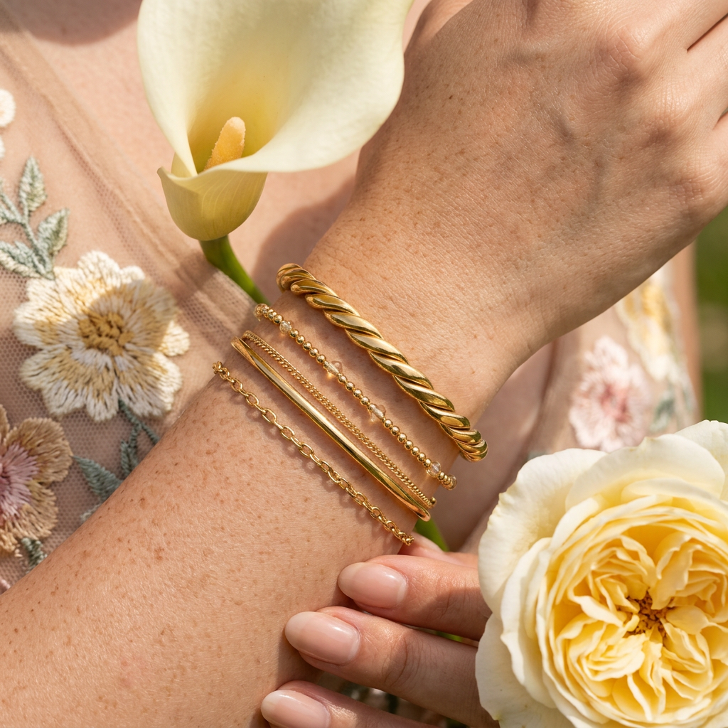 Zepha Golden Knot Cuff Bracelet
