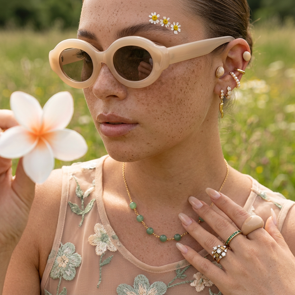 Zionia Oval Frame Sunglasses