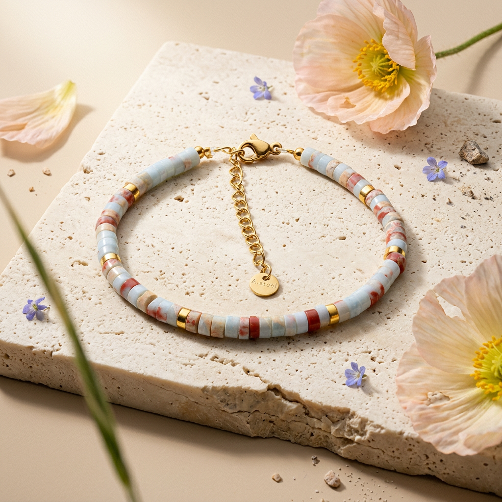 Vaelia Golden Disc Strand bracelet
