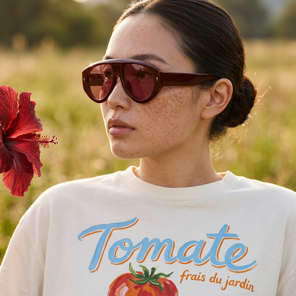 Raevia Acetate Oval Aviator Sunglasses