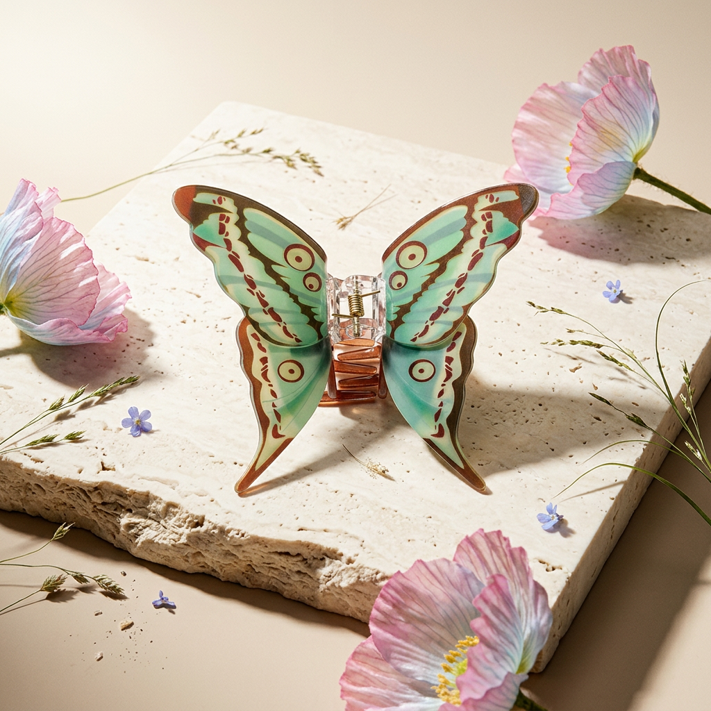 Zeonia Acrylic Butterfly Clip Hair accessory