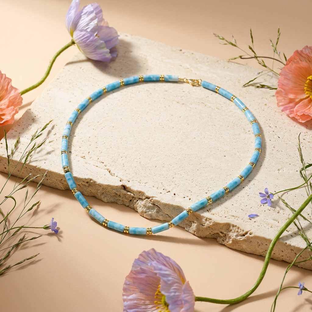 Kaevia Golden Bar Choker Necklace