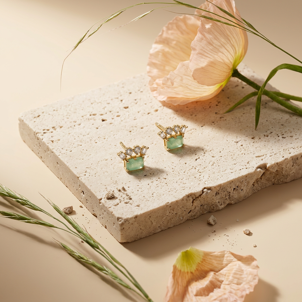 Gialia Golden Cluster Stud earrings