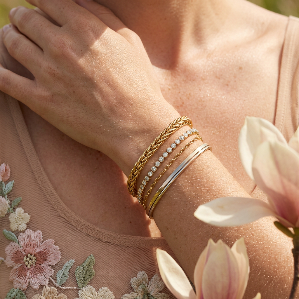 Laenia Golden Chain Link Bracelet