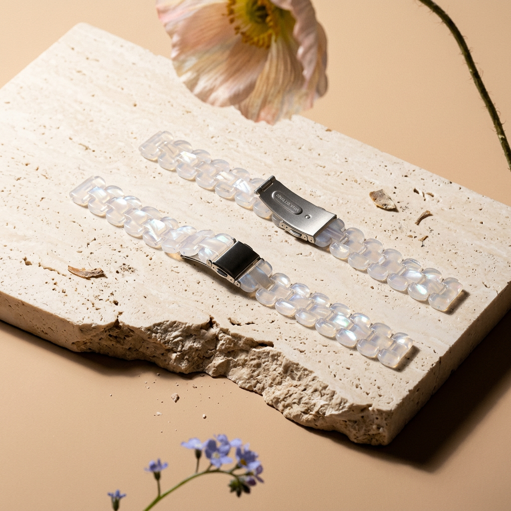 Mearlia Silver Link Watch Band bands.