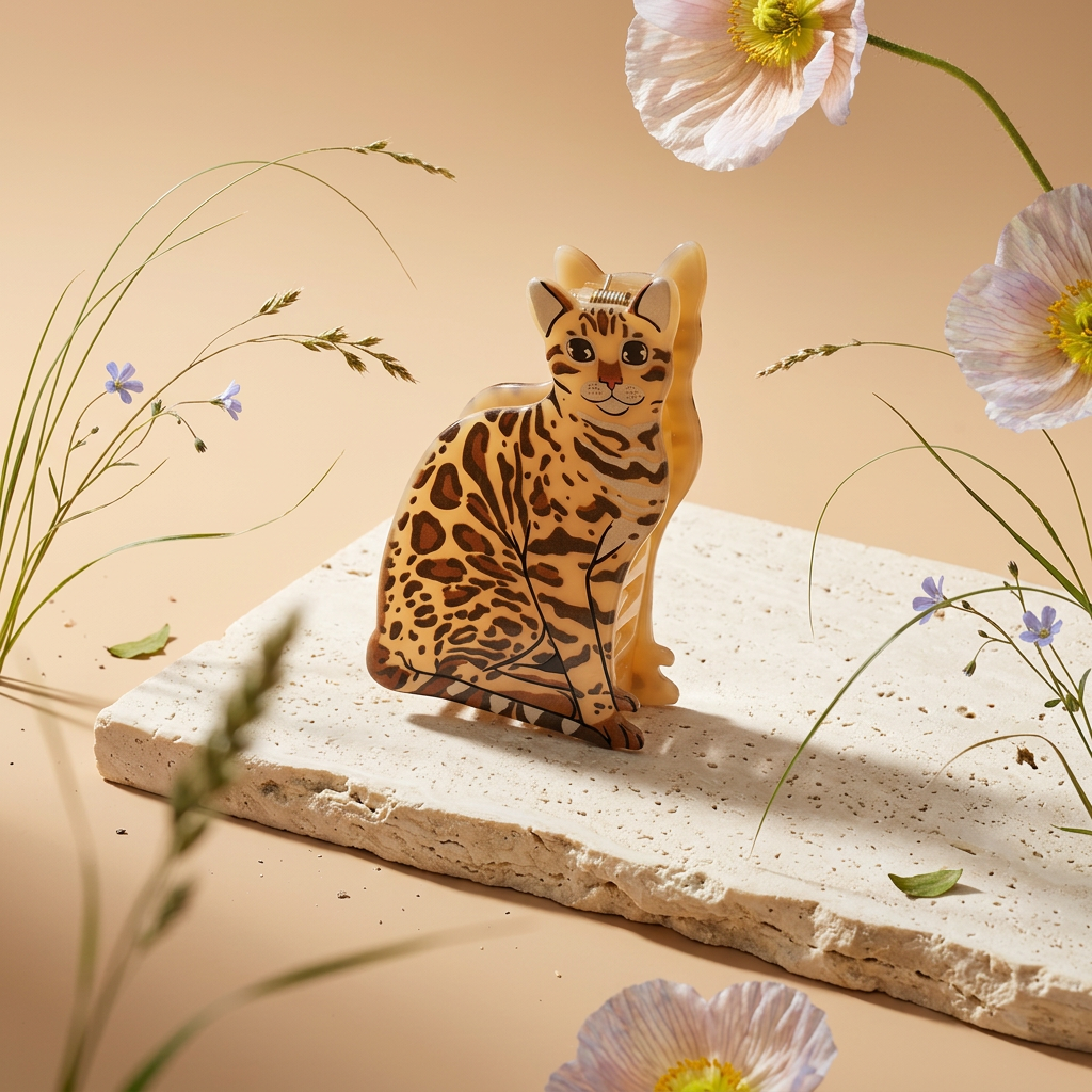 Laevia Acrylic Cat Barrette Hair accessory
