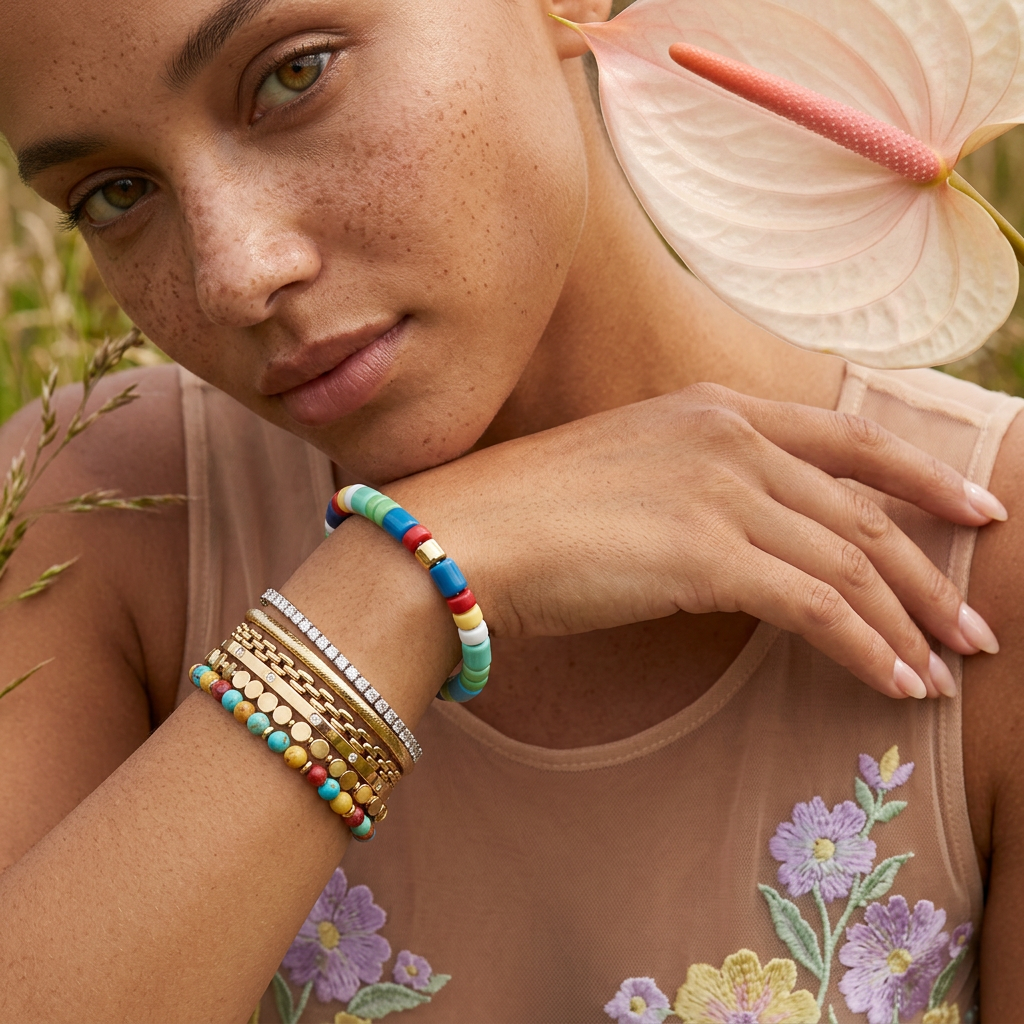 Zaelia Bead Strand Bracelet