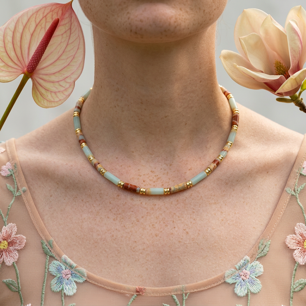Ziolia Golden Bar Choker Necklace