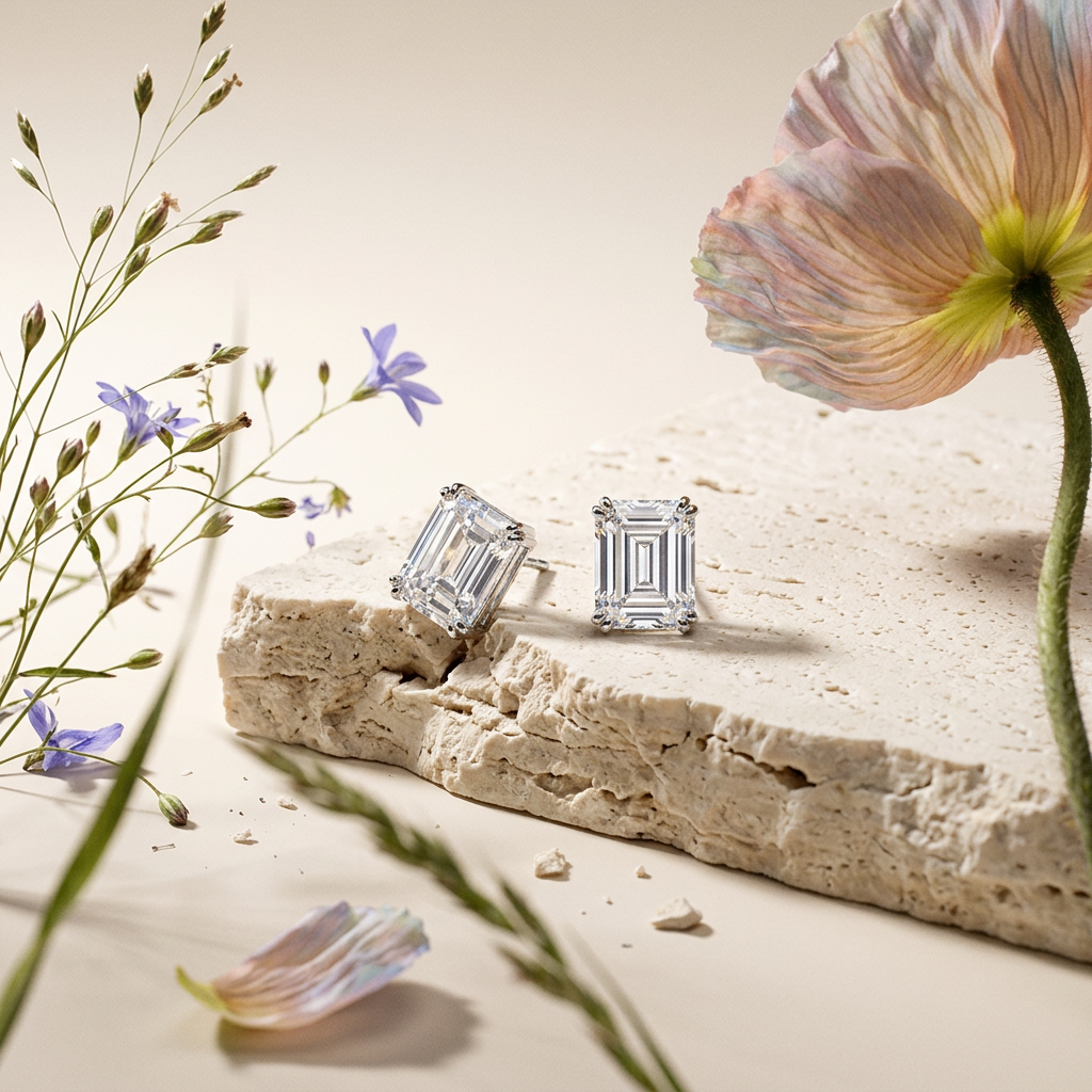 Maevia Silver Bar Stud Earrings
