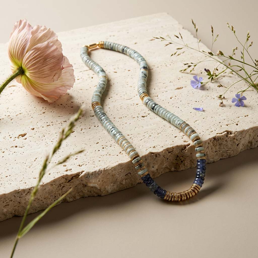 Liomira Yellow Gold Disc Strand Necklace