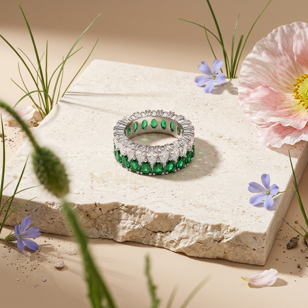 Thaeonia Silver Cluster Band Ring